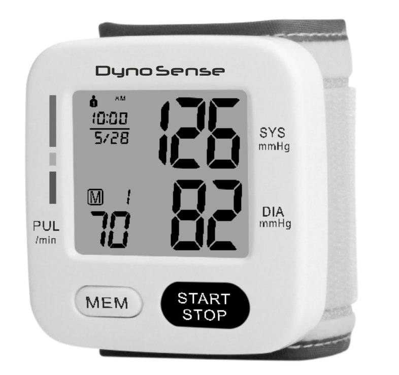 DynoCuff wrist blood-pressure monitor